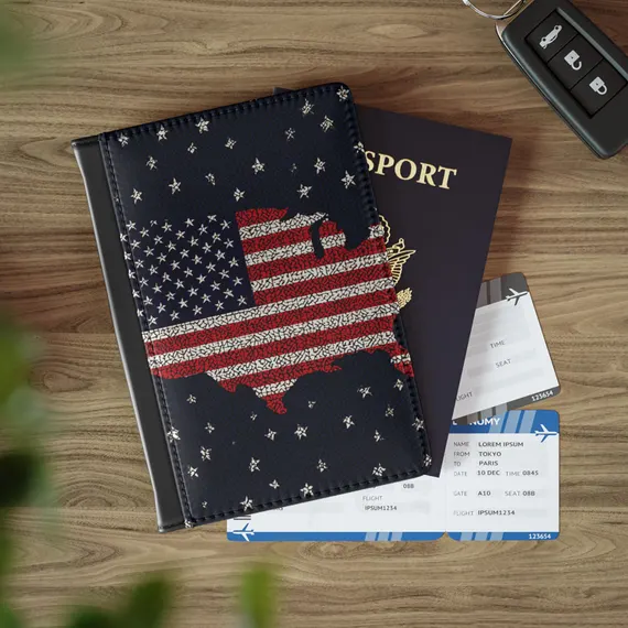 Travel items maps and passport
